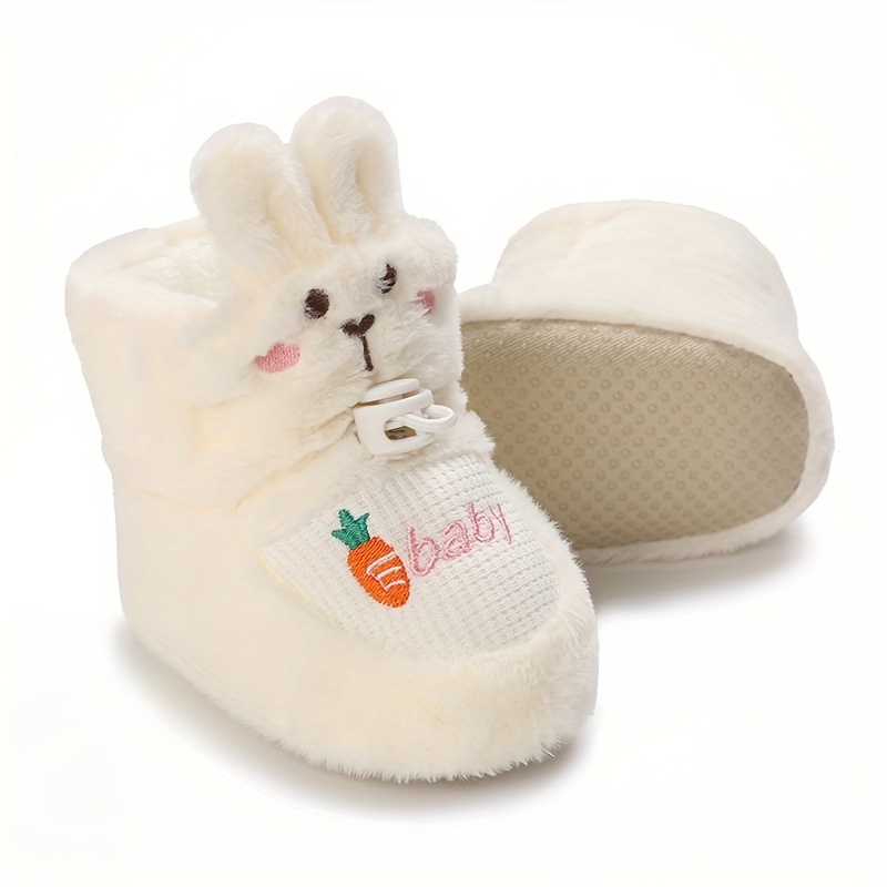 Newborn Baby Shoes for 0-1 Years Old, Cute Cartoon Winter Booties with Lining and Soft Sole - Warm Snowlander Walking & Casual Footwear
