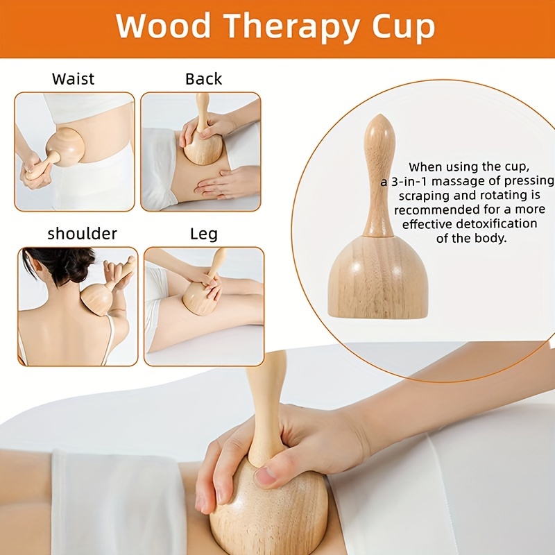 Wood Therapy Massage Tools 20 Beads Myofascial Release Tool Stomach  Cellulite Massager,Ease Neck Back Waist and Leg Hip Pain Self Body  Sculpting