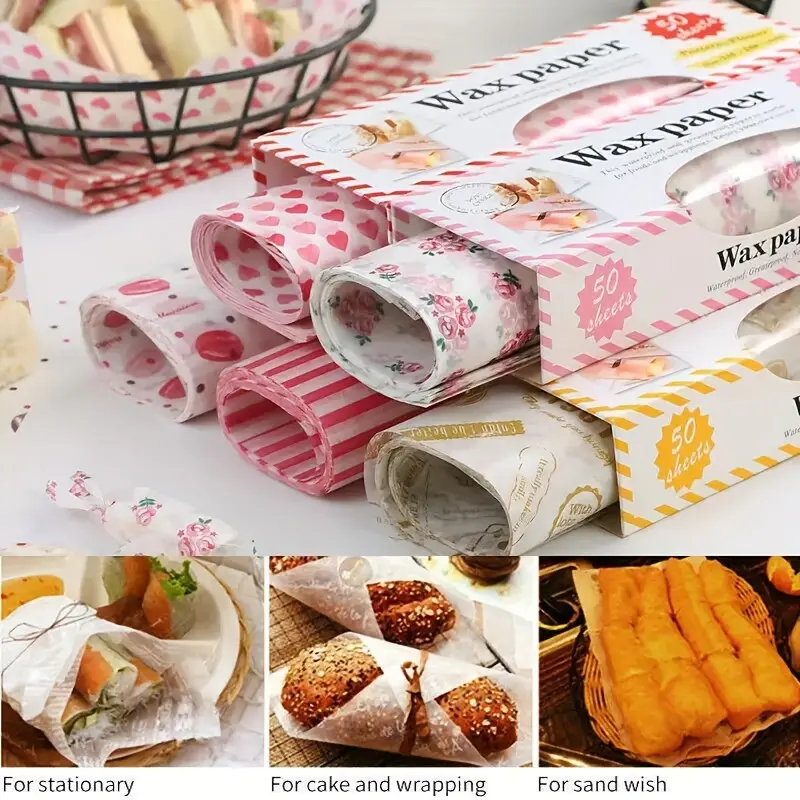 Wax Paper Sheets Food Grade Grease Proof Paper Cake Wrappers - Temu