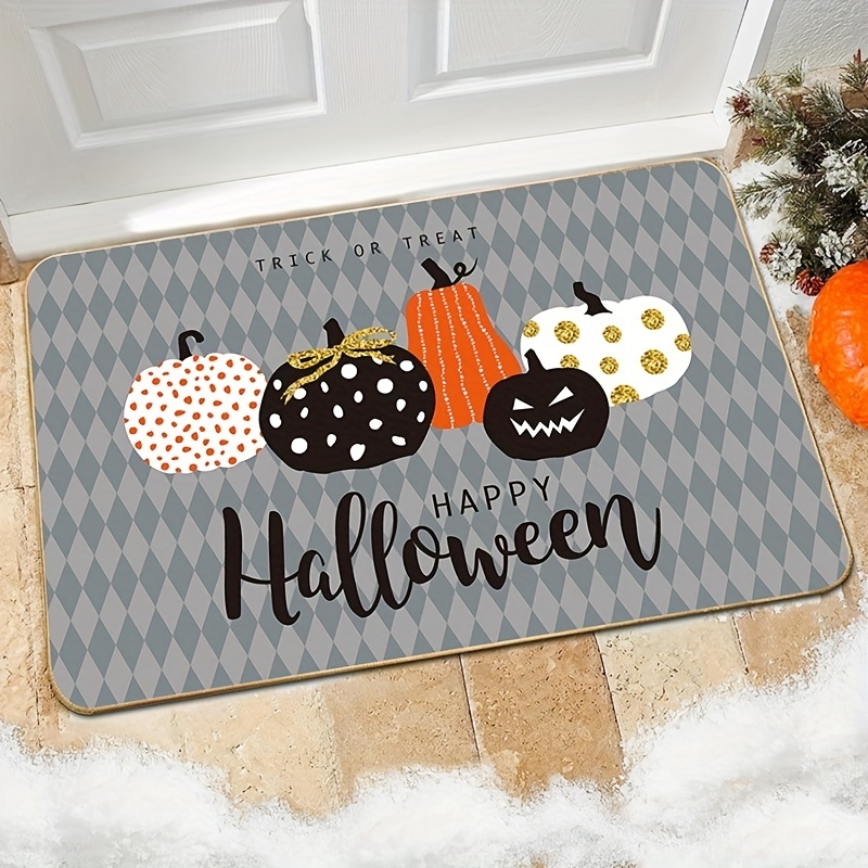 Happy Halloween Doormats Vintage Pumpkin Head Kitchen Rugs Indoor Padded  Floor Mat Scary Kitchen Mat Funny Door Rugs 17 X 30 