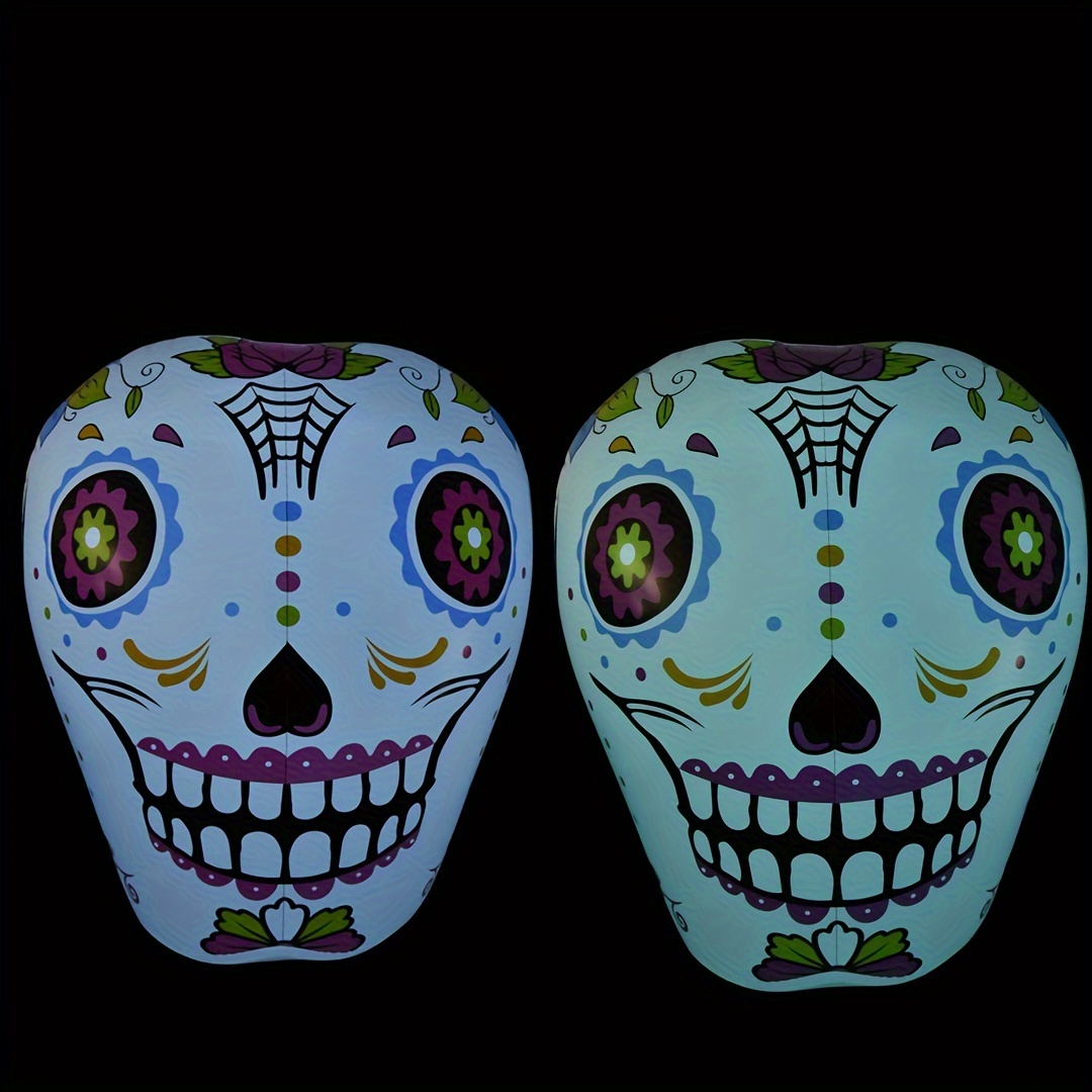 1pc day of the dead decorative inflatable balloon thickened pvc festival cool ornaments colorful lights can be controlled remotely scene decor festivals decor room decor home decor offices decor theme party decor christmas decor details 5