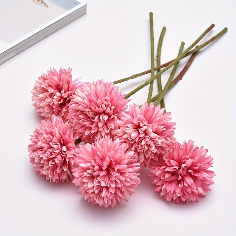 

6pcs, Artificial Flower Stem, Fake Dandelion Flower Fake Flowers Diy Home Wedding Decoration Valentines Day Gifts, Father's Day Gifts Birthday Gifts, Graduation Gifts Photo Props Room Decor