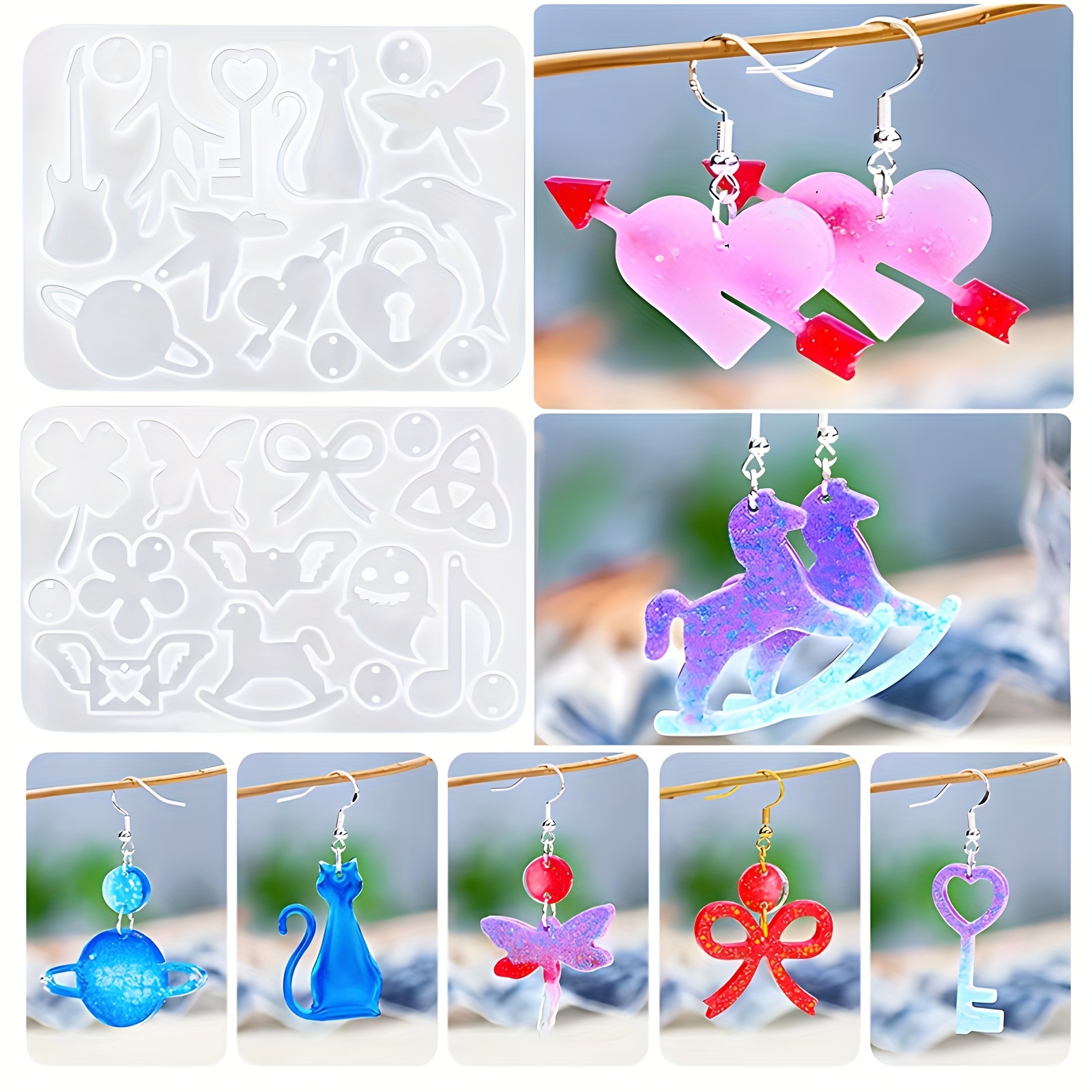 Earring Epoxy Resin Molds, Silicone Jewelry Molds For Diy Women