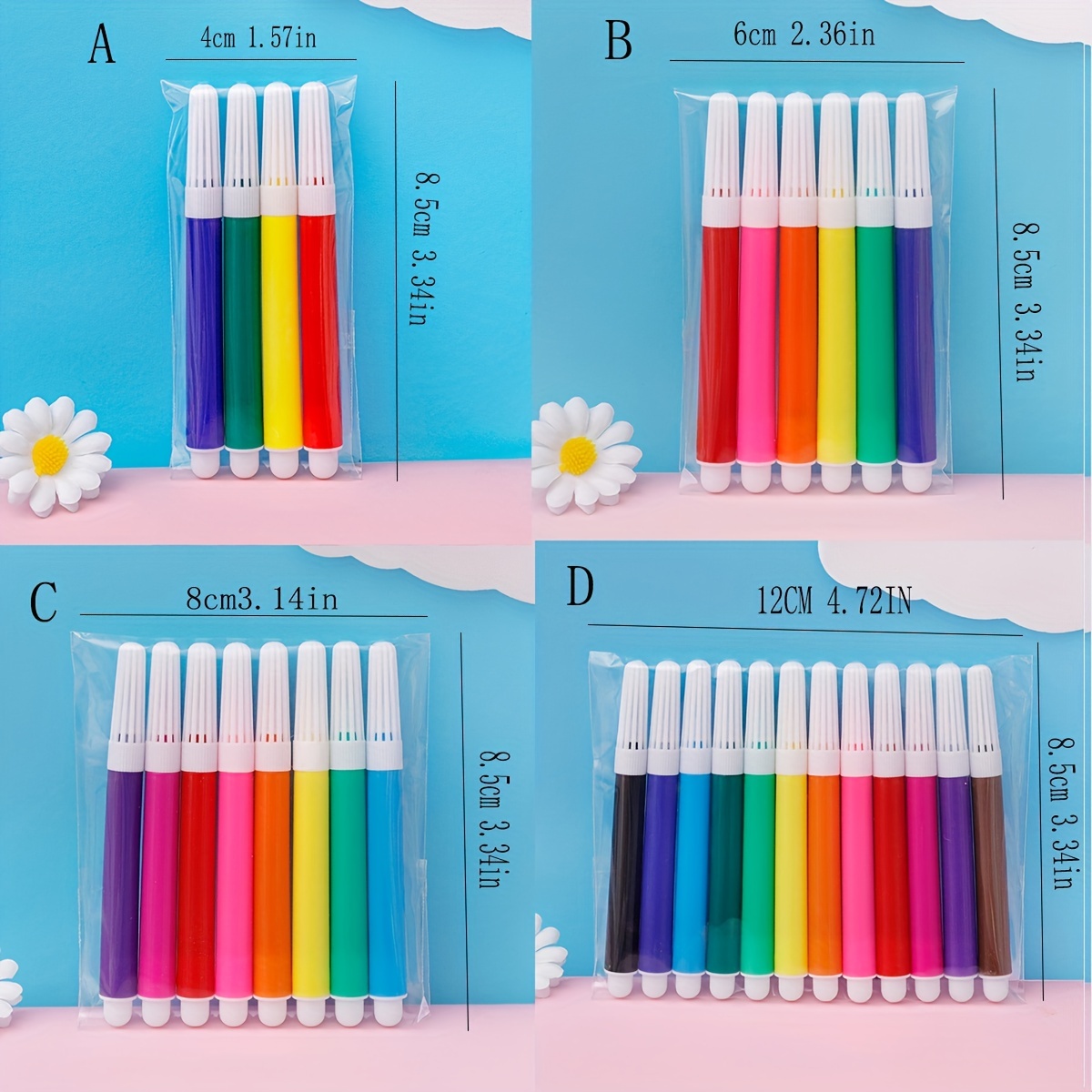 Mini Graffiti Water Color Pen Preschool Washable Art - Temu