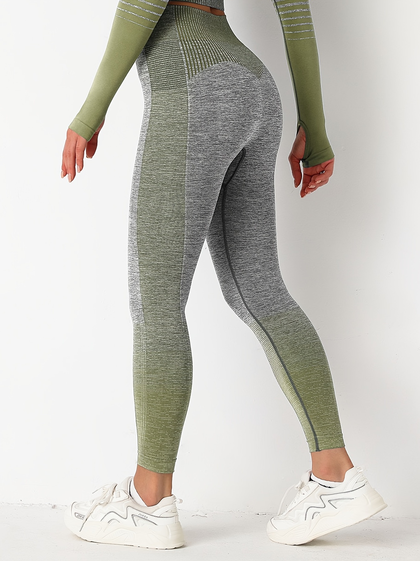 Grey Marl Ombre Seamless Gym Leggings