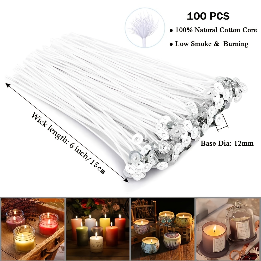 3 Roll Candle Wicks, 7204.72 Inch Wax Wick, Lamp Wick, Candle Wick Rope,  Cotton Candle Wicks Roll, Handmade Candle Supplies, Smokeless Cotton Candle  W