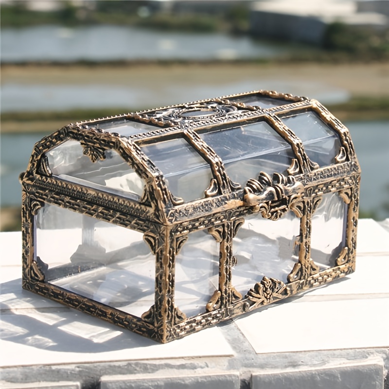 Vintage Pirate Treasure Box for Jewelry Table Organization