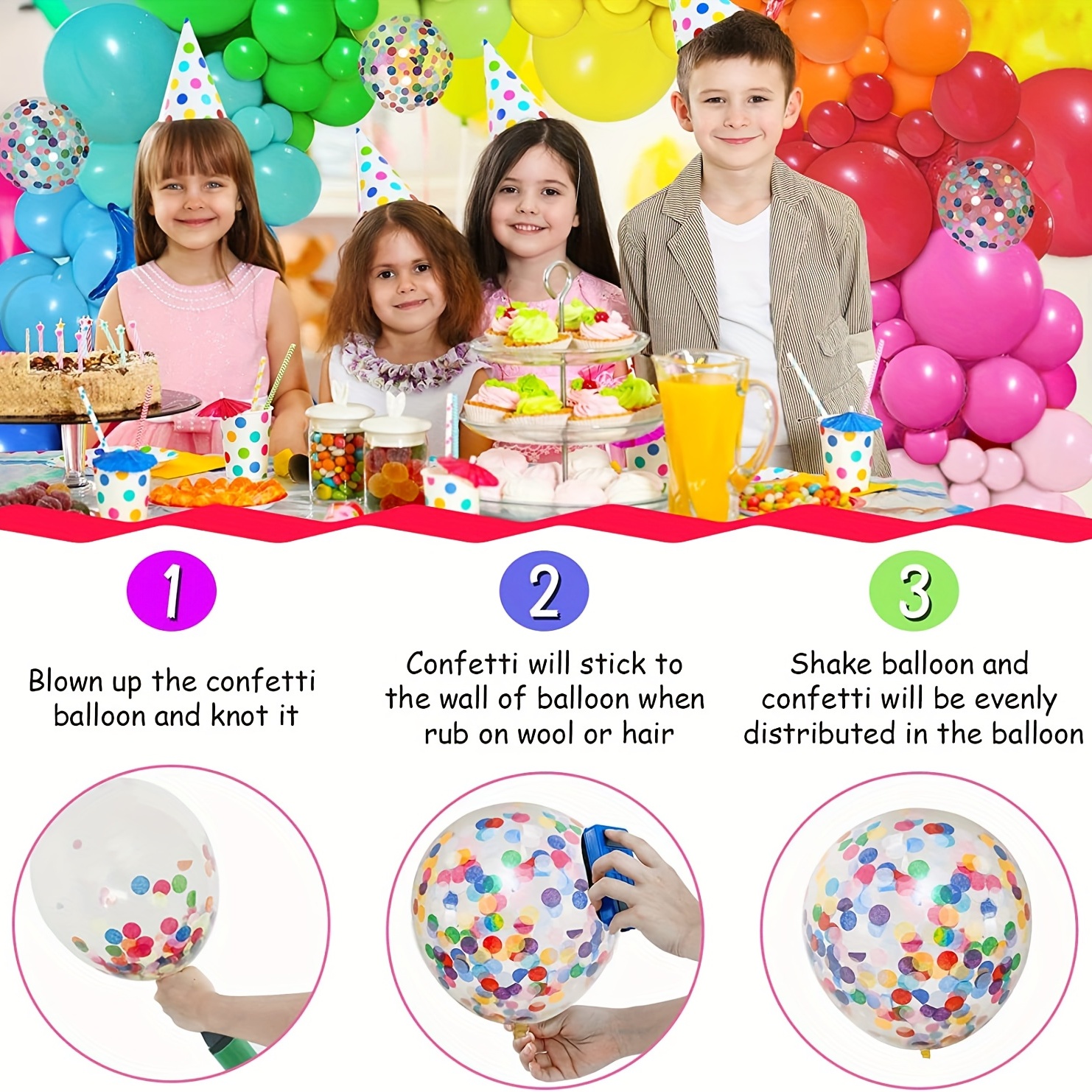 Kit Arche de Ballons Colorés Chics 40 ballons