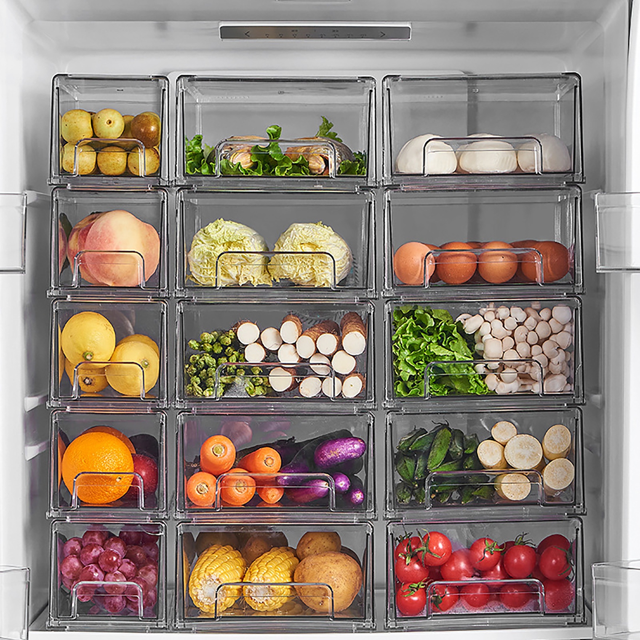 Organizer frigo contenitore Innovagoods organizza salvaspazio regolabil  cassetto frigorifero