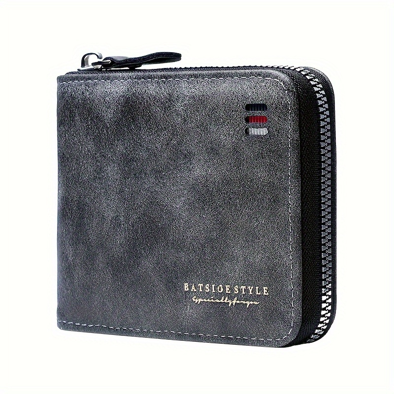 Image of Vintage Wallet With Zippered Short Coin Purse, Multi-card Slot Credit Card Holder