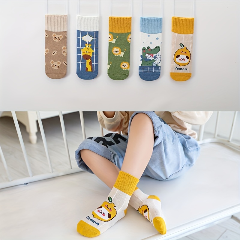 Boys Kids Anti skid Socks Cartoon Pattern Cute Socks Casual - Temu