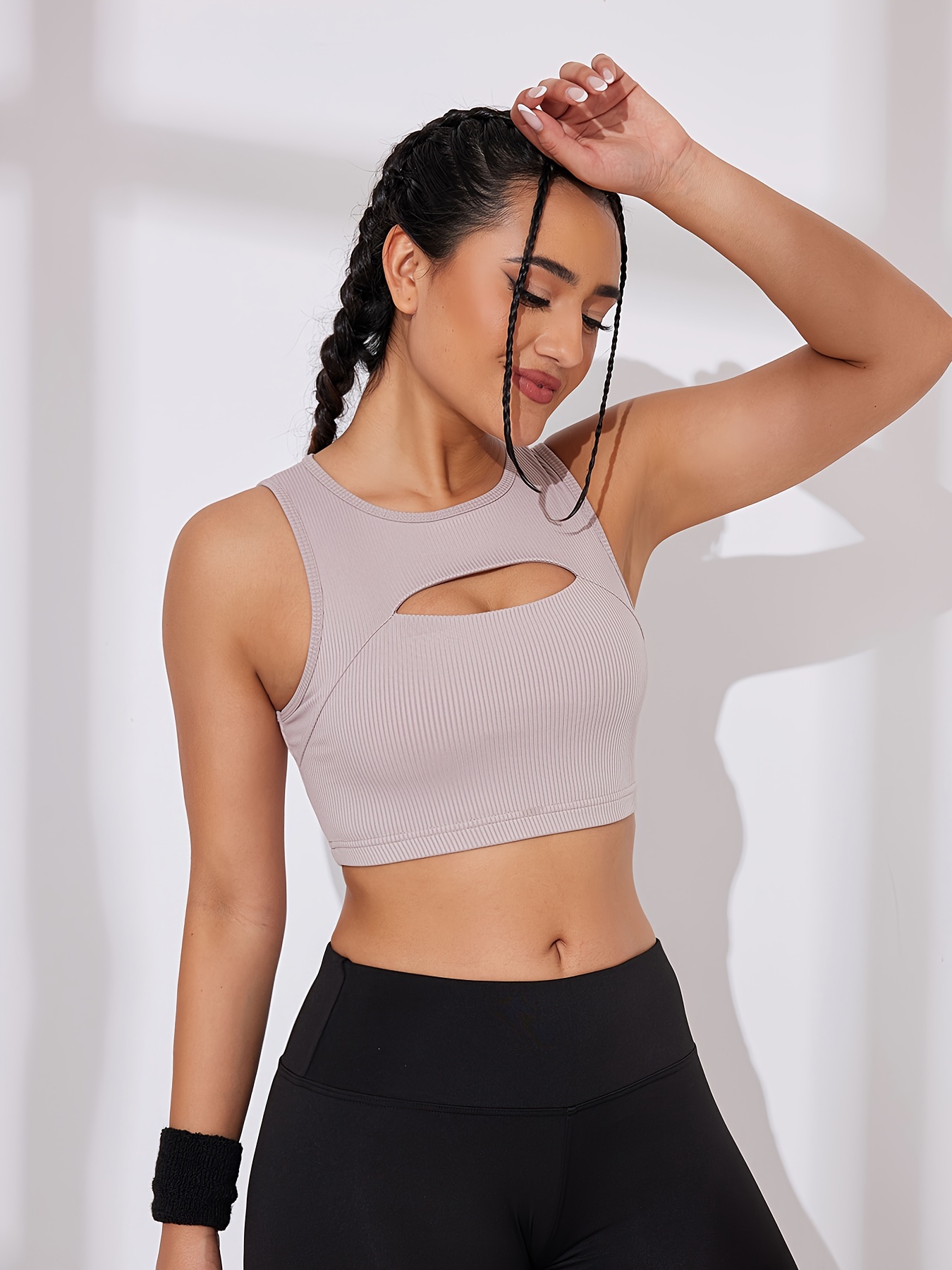 Sports Bras for Women Womens Strap Yoga Sports Bra Cordless Padded Medium  Workout Crop Tank Top