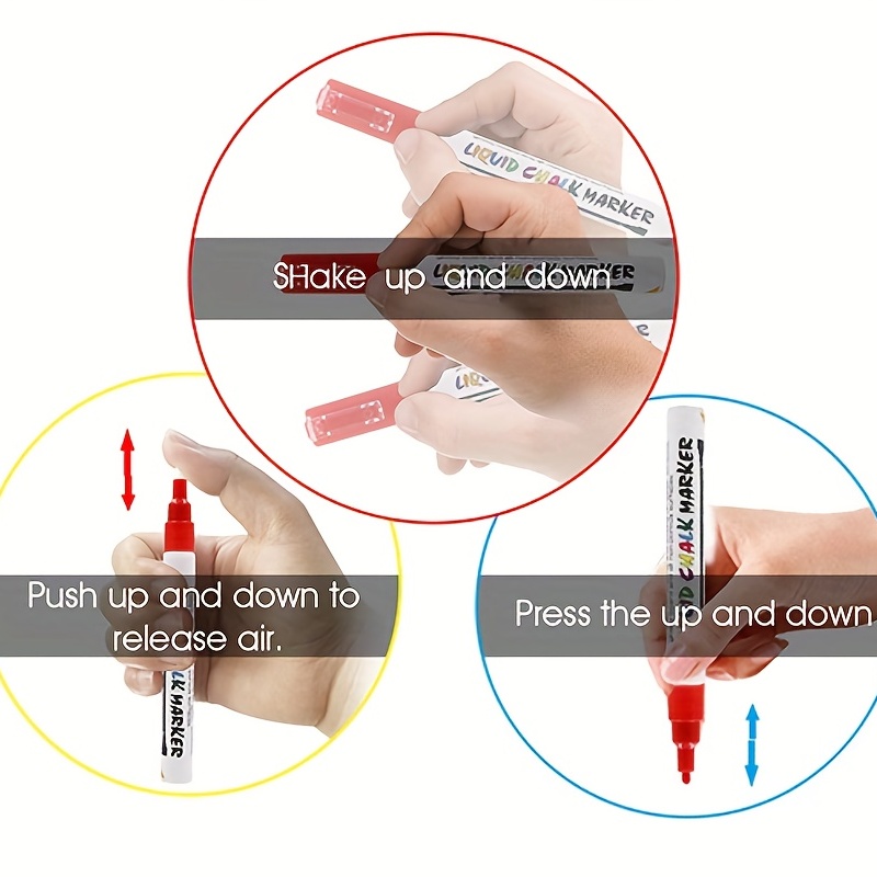 Extra Fine Tip Liquid Chalk Markers Dry/wet Erase Marker Pen - Temu