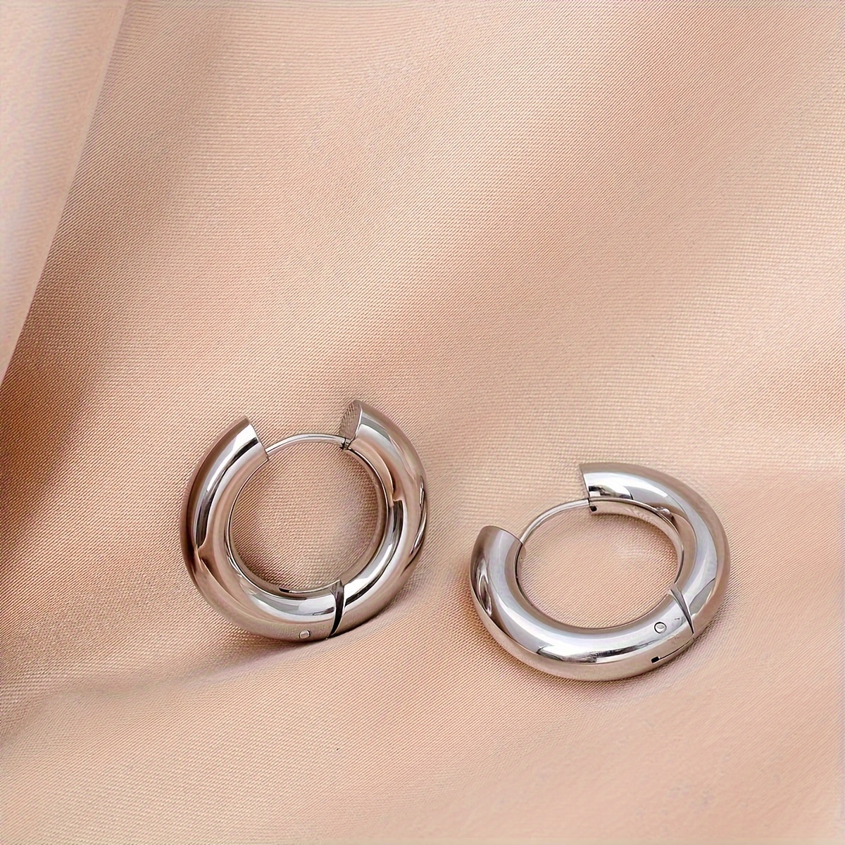 Orecchini A Vite In Acciaio Inossidabile - 4 Pezzi Unisex Stile Hip-Hop