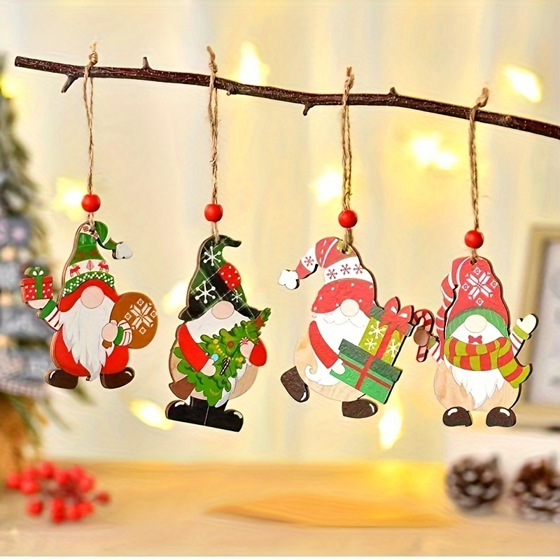 Christmas Decoration Supplies Wooden Tree Frame Old Man Elk - Temu