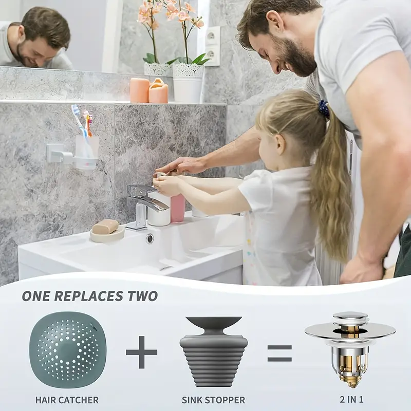 Bathroom Sink Drain Stopper Universal Stainless Steel Bounce - Temu