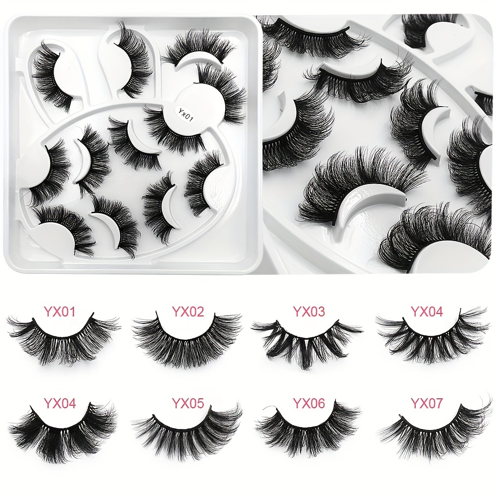6 Pairs 6D Fluffy Mink Hair False Eyelashes