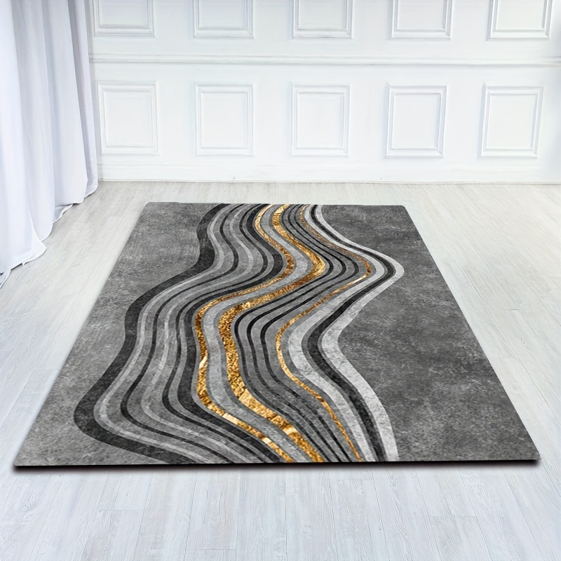 Soft Nordic Geometric Area Rug Non-slip Modern Abstract Floor Mat