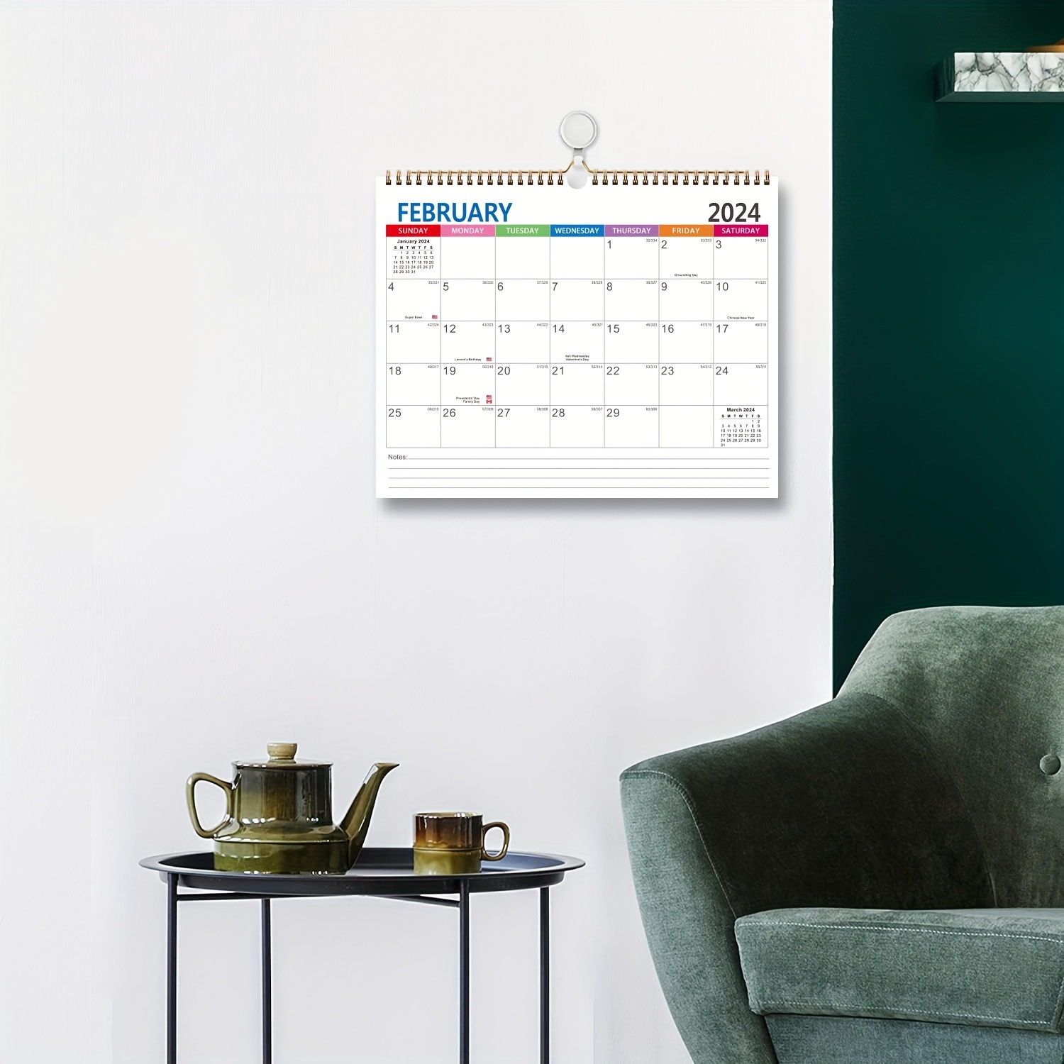 Agenda familial personnalisable 2024 en acrylique, 4,7 mm, calendrier mural  mensuel personnalisé, maison, bureau, école, tableau de bord -  Canada