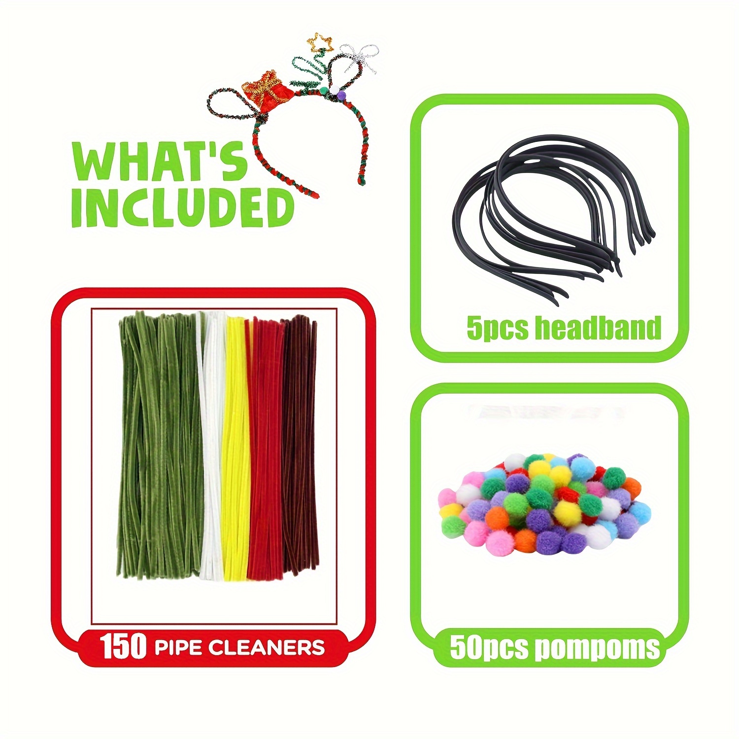 150 Pieces Black Pipe Cleaners Chenille Stem, Pipe Cleaners