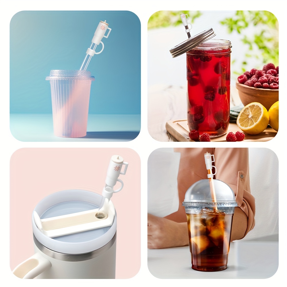 Reusable Silicone Straw Covers , Nurse Series Drinking Straw Covers Toppers  For Tumblers Straw, Dust-proofstraw Plugs For Cup Straw - Temu