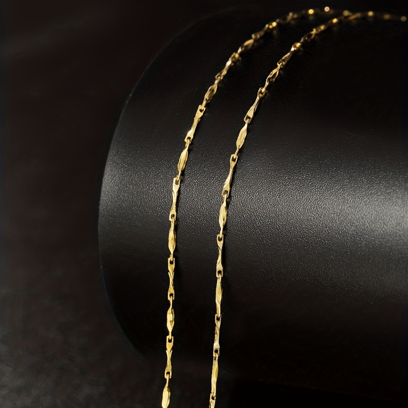 Water Wave Chain Necklace Plated 18k Gold Plated Chain - Temu