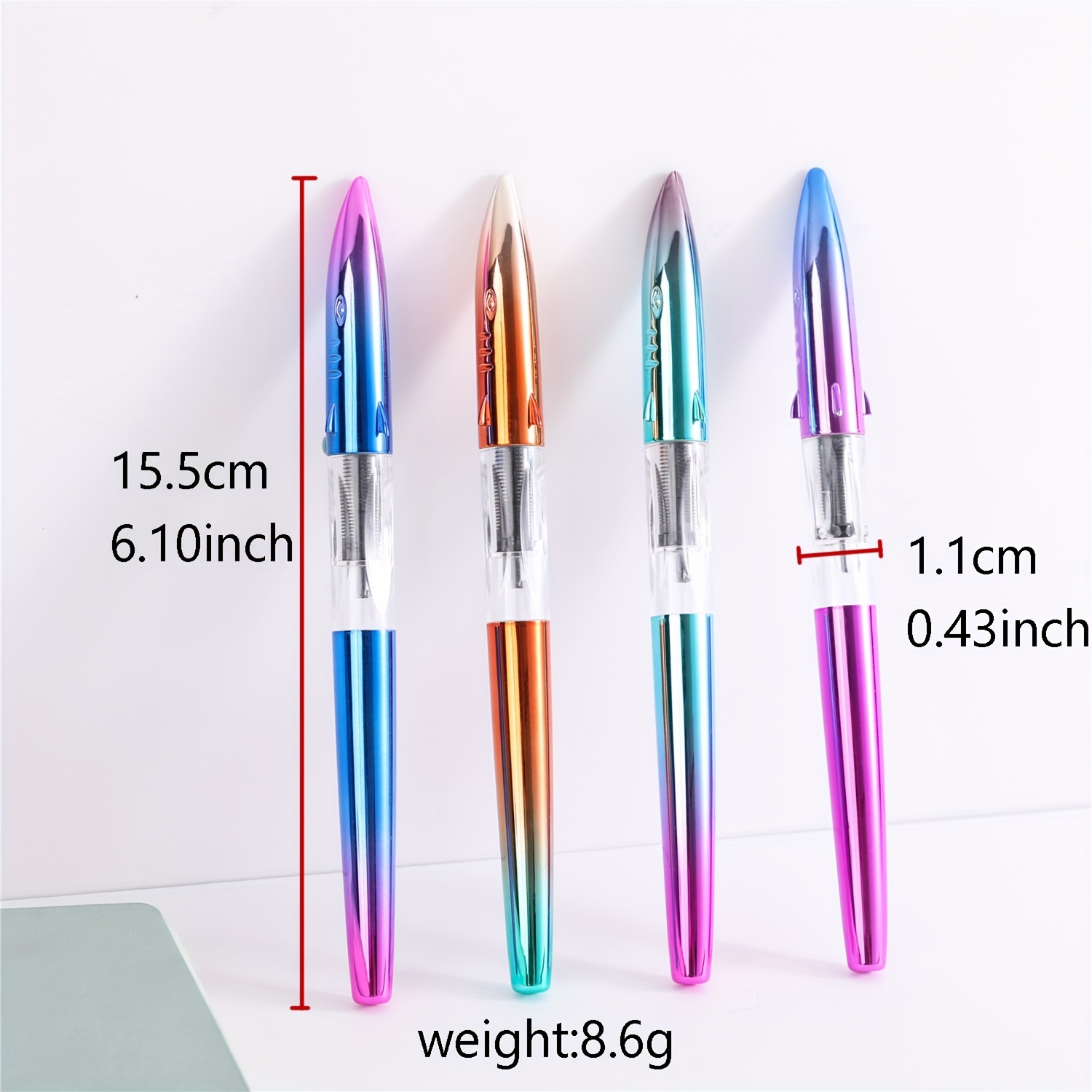 Fountain Pen+ Ink Cartridges Cartoon Shark Shape Fountain - Temu