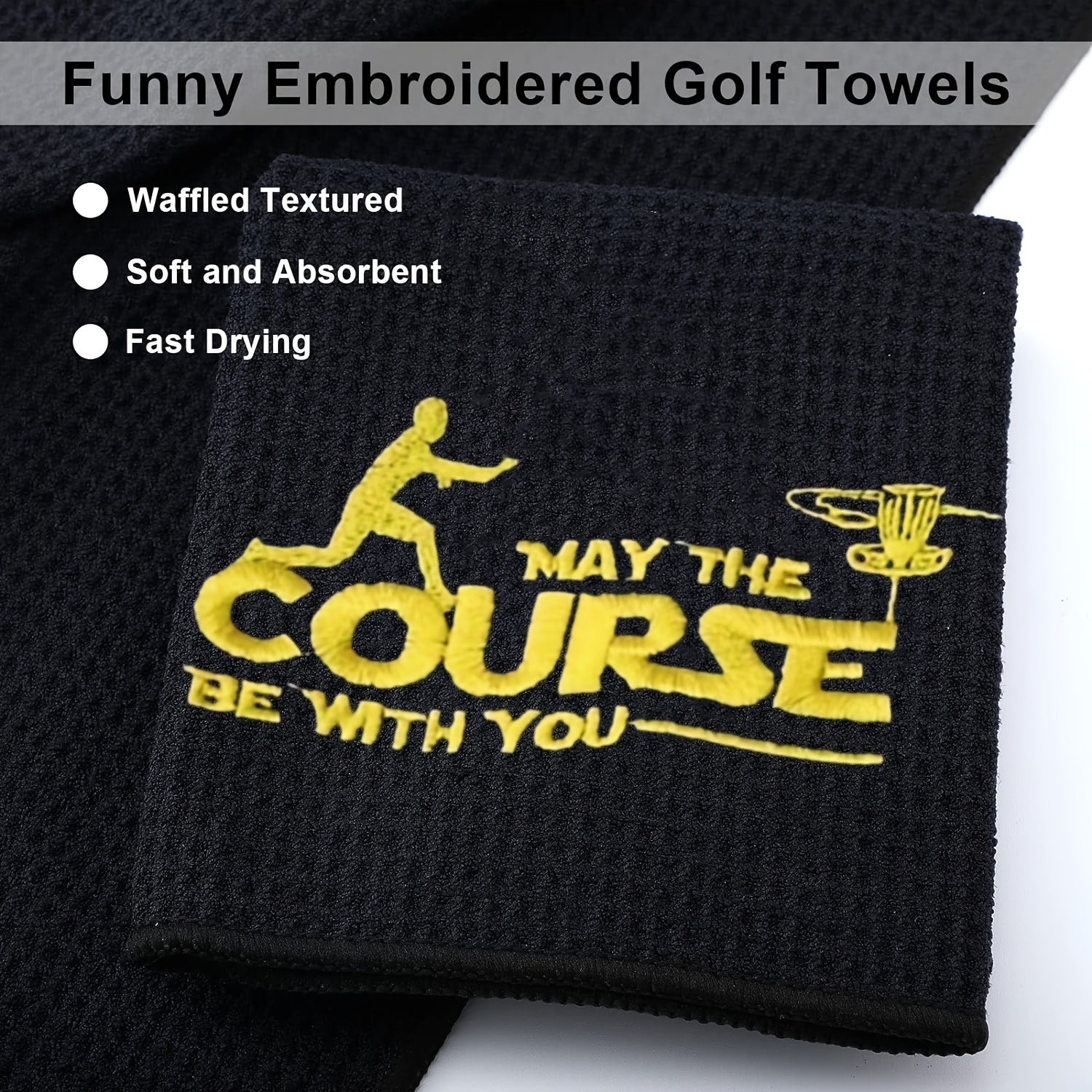 Funny Microfiber Super Absorbent Golf Towel With Clip Funny - Temu