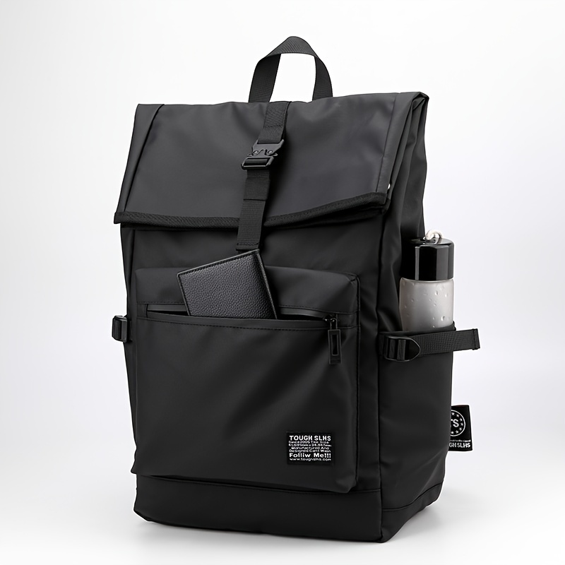  Men's Backpack with Canvas, Casual，Large Capacity,,and Multiple Pockets for Wear Resistance and Multifunctional Load Reduction During Travel and Commuting