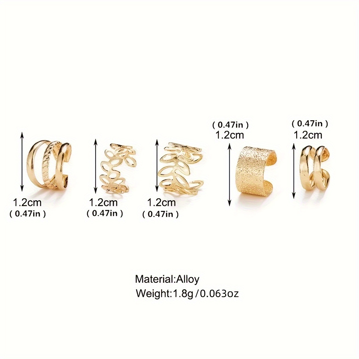 ORAZIO 20/25 Stuks Ear Cuff Set Dames Oormanchet Oorbellen Helix Kraakbeen Zonder Oorgat Wikkeloorbel Fakepircings Oorklem, Koper, Zirkonia, Kubische Zirkonia