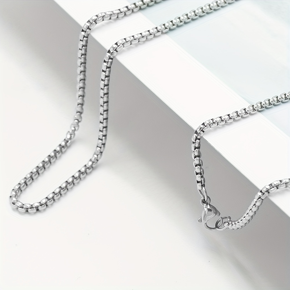 Classic Hip hop Funky Silver Chain Necklace Titanium Steel Jewelry