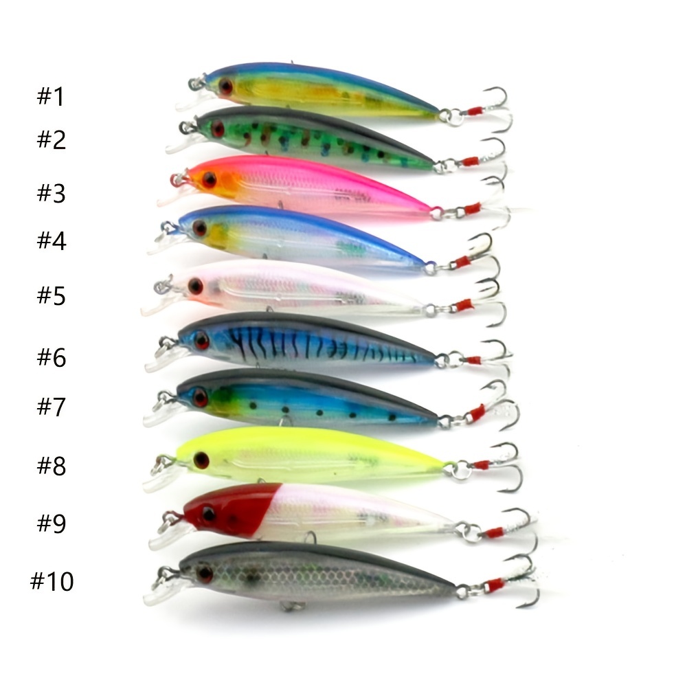 10pcs Bionic Minnow Fishing Lure With Hook - Realistic Wobble Action For  Freshwater And Saltwater Fishing - Sports & Outdoors - Temu