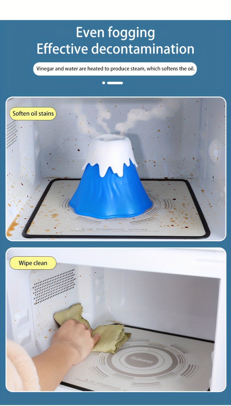 Volcano Microwave Cleaner Oven Steam Cleaner And Disinfects - Temu