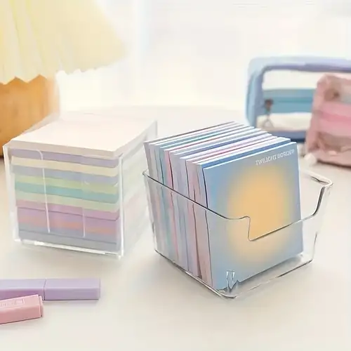 Pp Plastic Dustproof Mini Storage Box Stationery Sundries - Temu