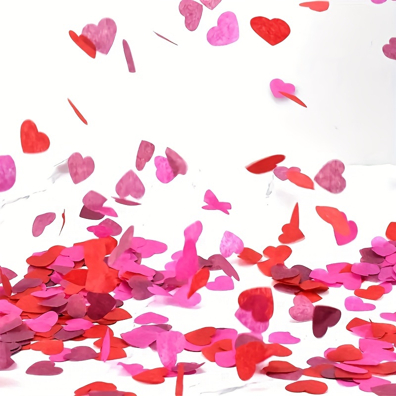 6000pcs, Valentine's Day Paper Confetti Red Heart Tissue Confetti Party  Table Decorations Heart Shaped Wedding Confetti Paper Confetti For