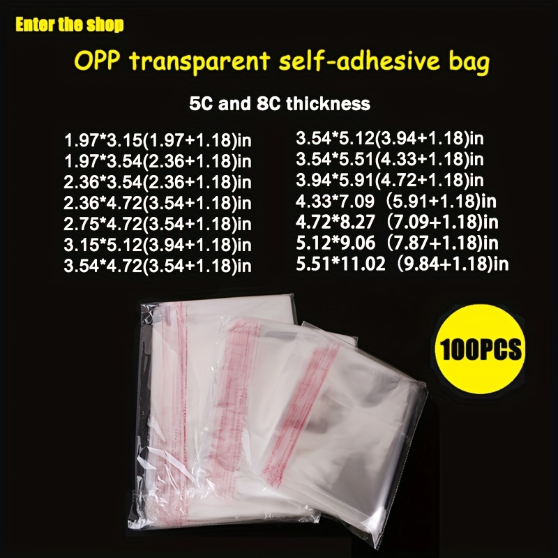 100 bolsas de plástico transparente bolsa de polietileno de 1 mil de grosor  6 x 18