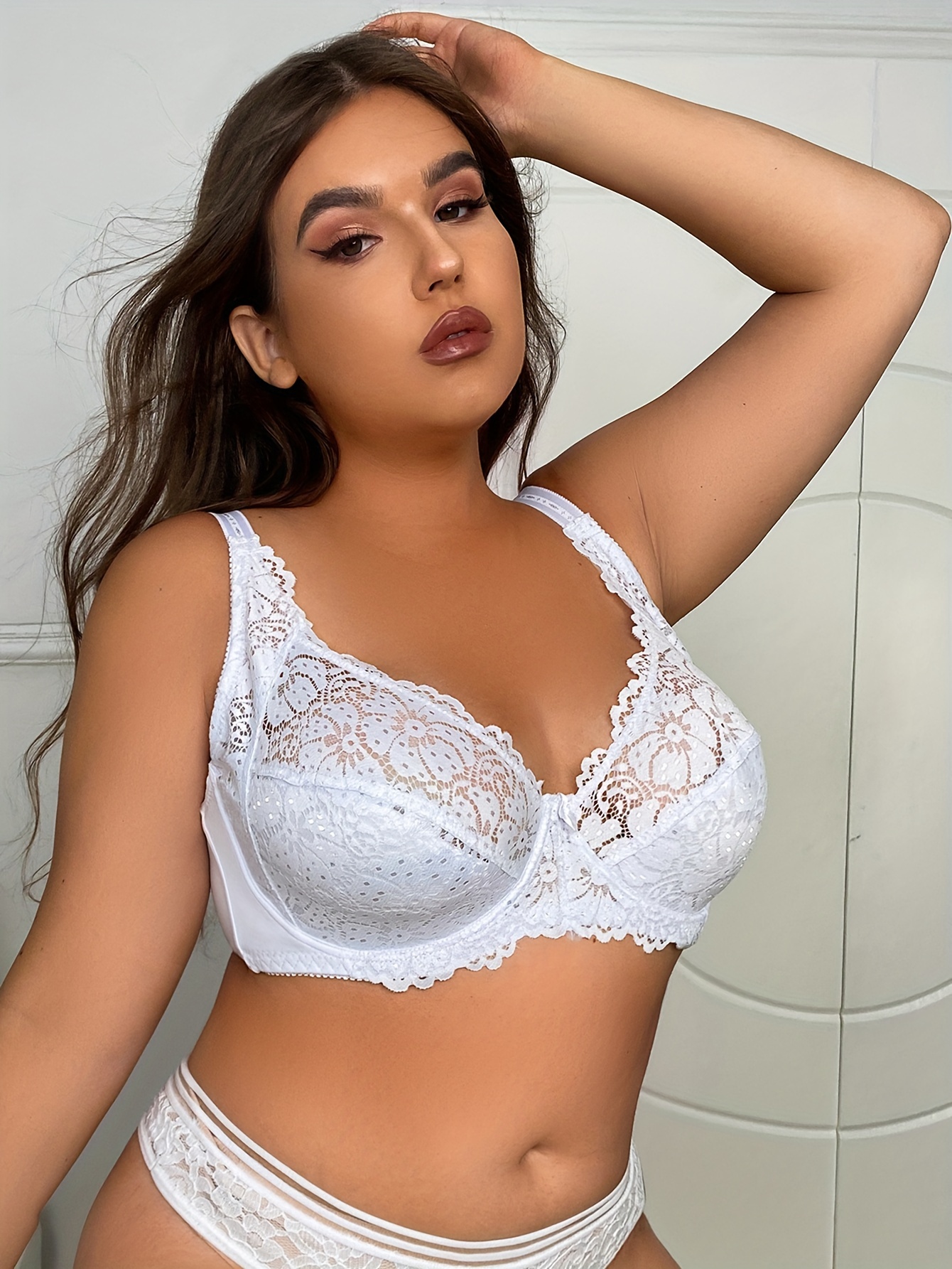 Sexy Panties And Bra Set Bras Set Women Lace Breathable Large Size