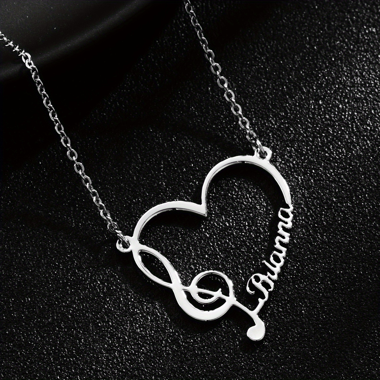

Customized Love Musical Note Name Necklace, Each Name Supports 1-15 Characters (customied Only English Language)