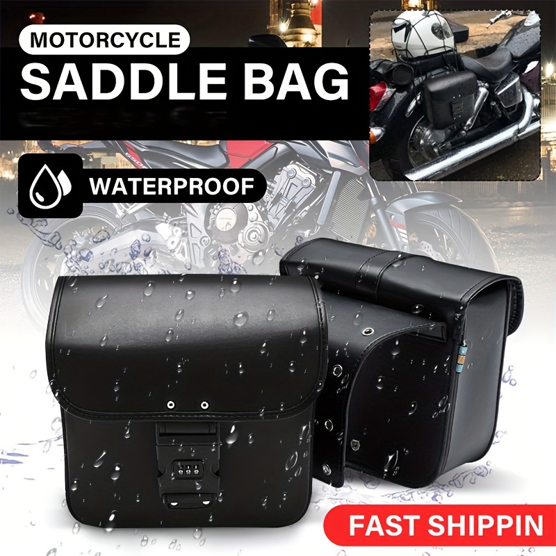 Bolsa de viaje para motocicleta, 2 unidades, bolsas laterales de  motocicleta, alforjas, bolsas de tela para silla de montar, maleta,  equipaje, casco