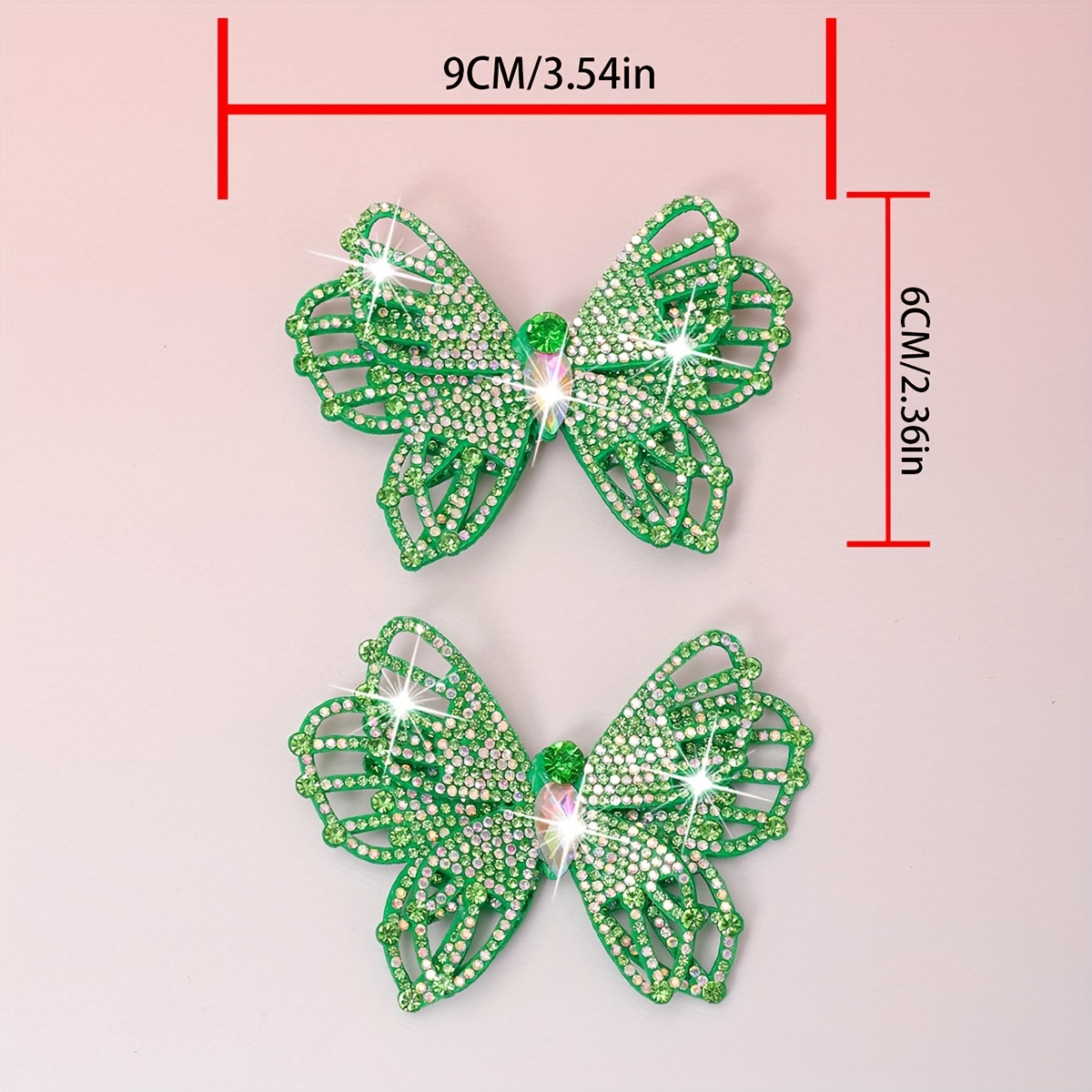 1pair White Rhinestone Decor Butterfly Shaped Shoe Clips For Diy Heels &  Flats, Detachable