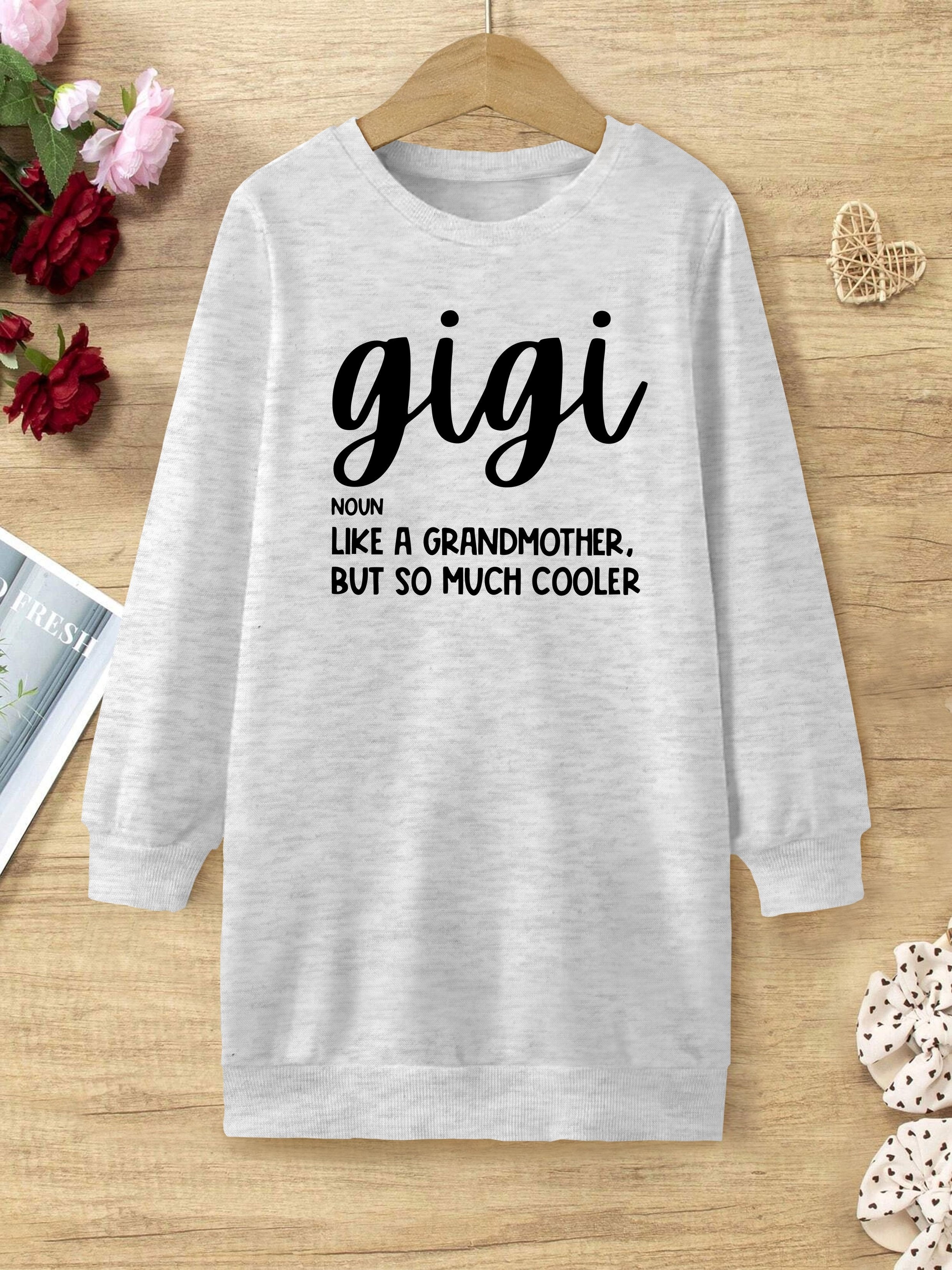 Casual Girls''gigi'' Definition Graphic Crew Neck Sweatshirt