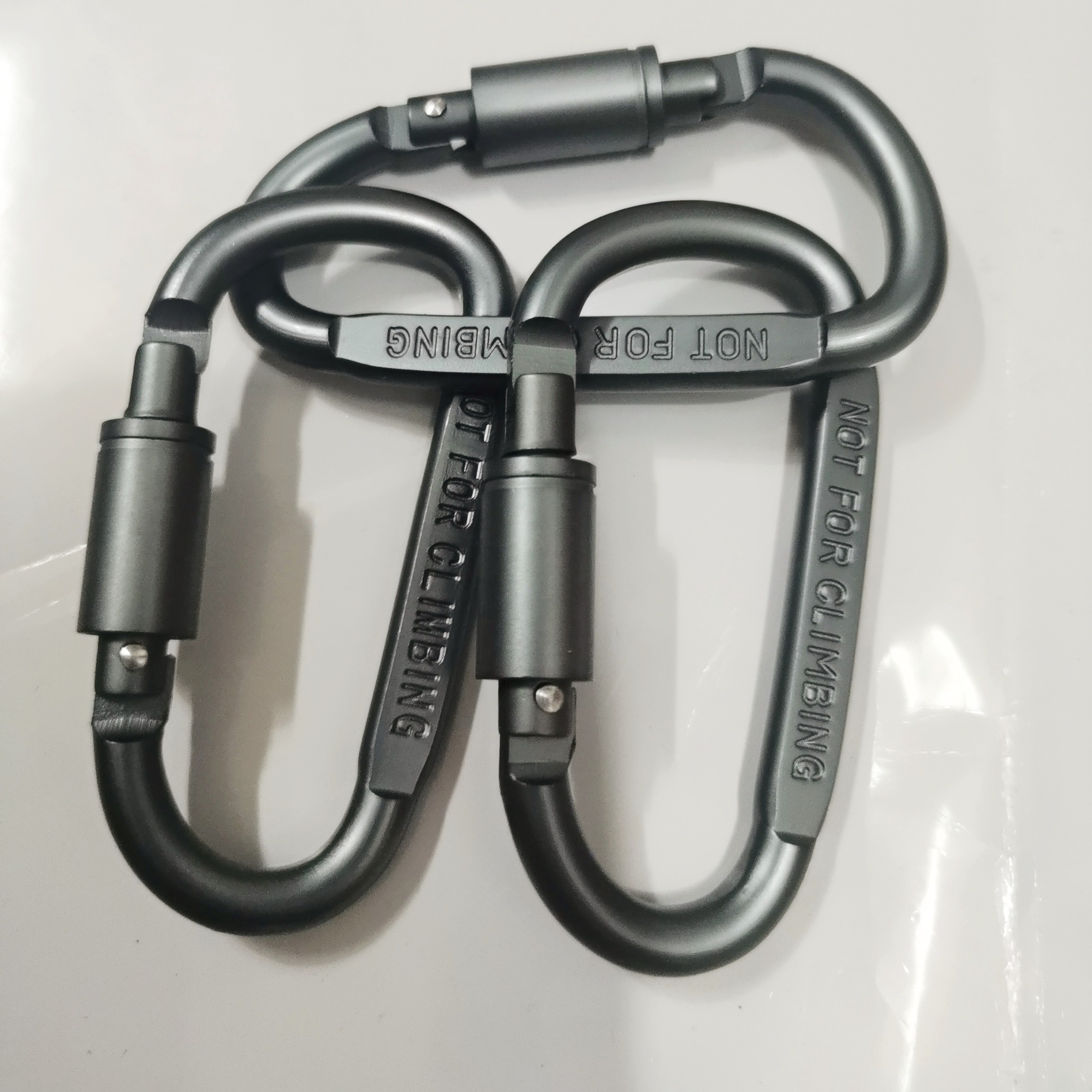 10/30/50pcs Mini Carabiner Keychain Aluminum Alloy D-ring Buckle