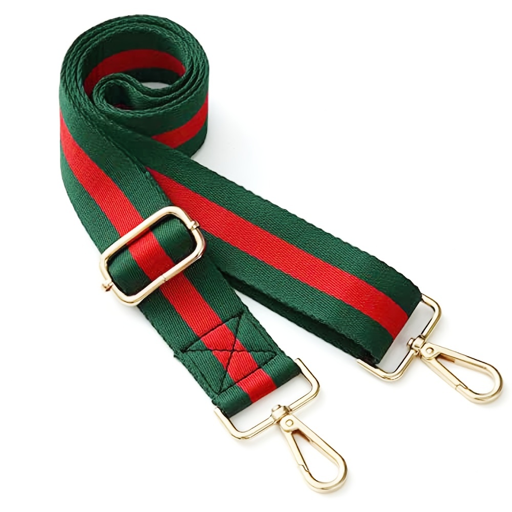 Brown-tan-green-red Strap for Bags 1.5 Wide Nylon 