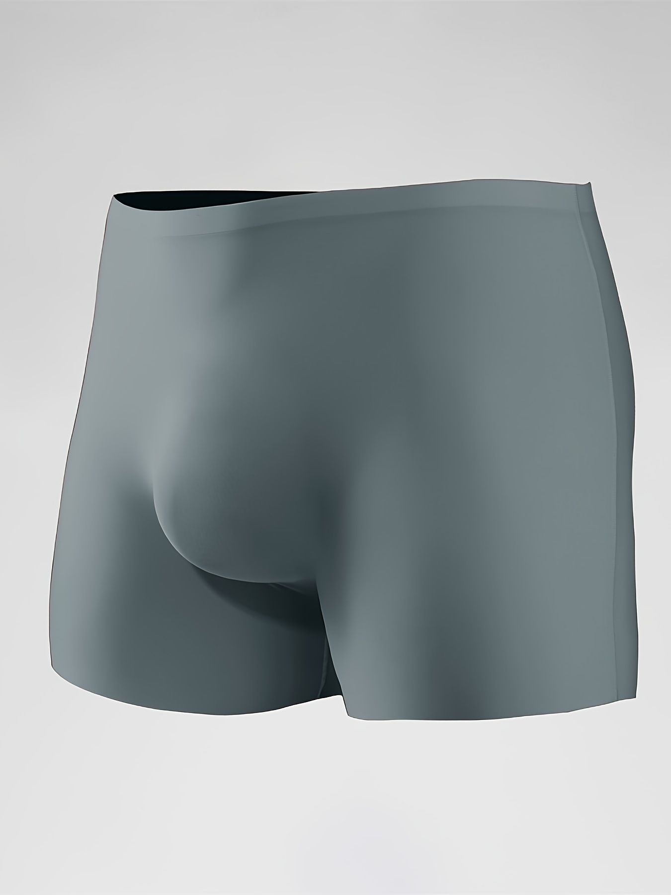 Men's Ice Silk Traceless Plain Color Semi sheer Boxers - Temu