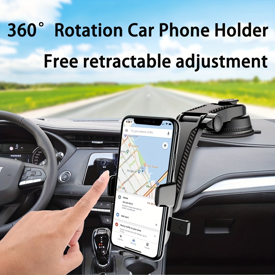 Support de téléphone de Voiture pour rétroviseur avec réglable rétractable  Rotatif 360 Support de Navigation Pour Tous Les téléphone
