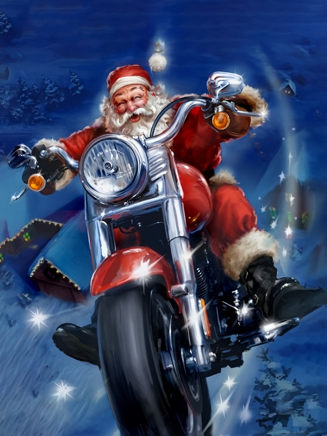 mens full zip santa claus costume jacket motorcycle reindeer