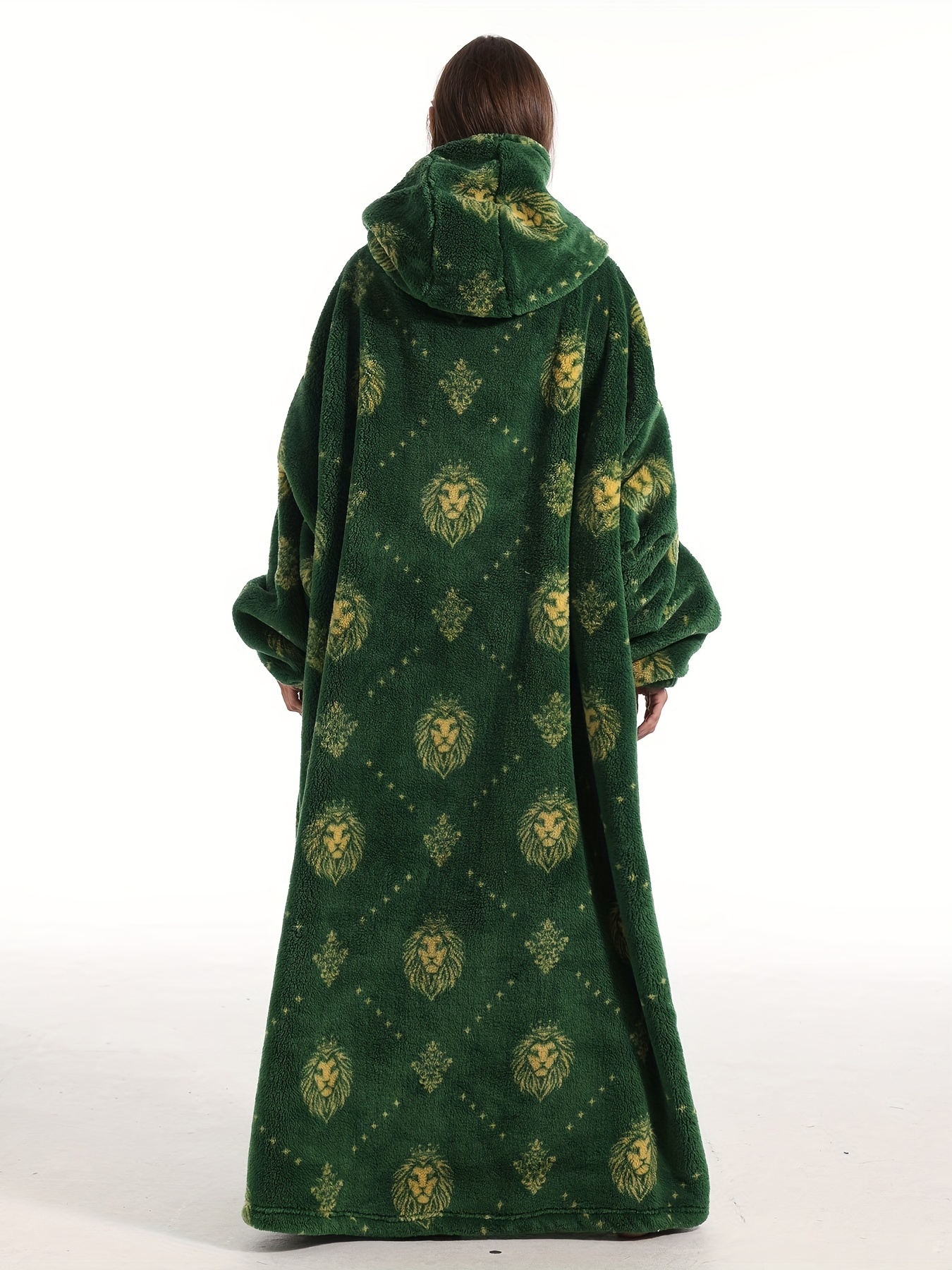 Plus Size Flannel Blanket Hooded Fluffy Nightgowns Women's - Temu