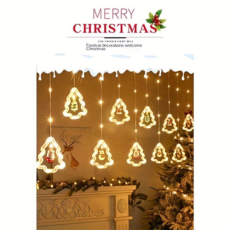 Led Christmas Tree Ice Strip Lights Led Leather Wire Ice - Temu