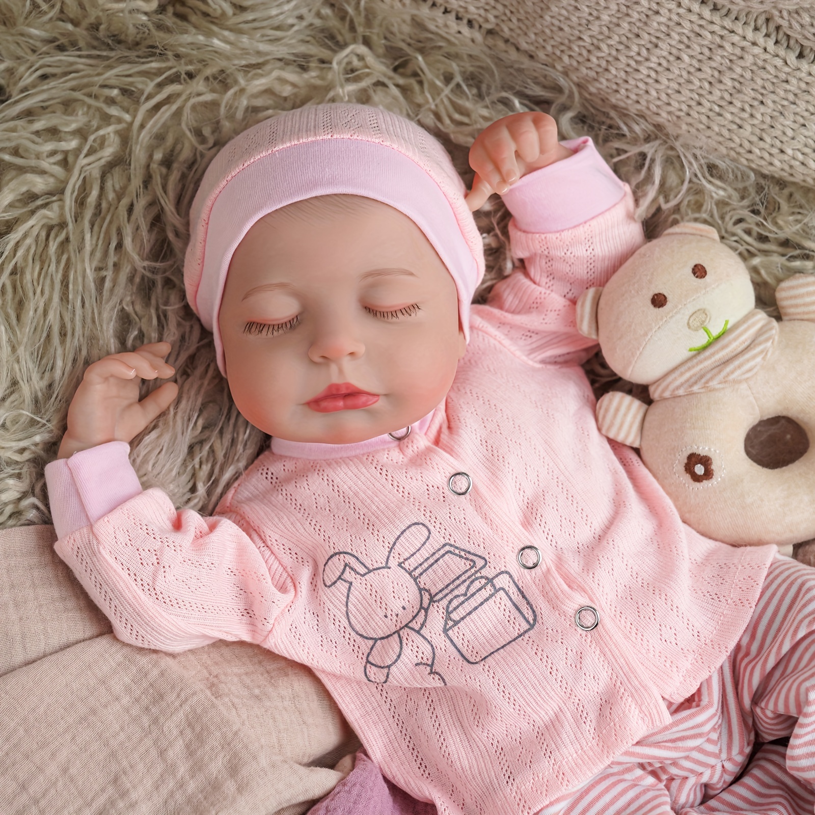 Bebe Reborn Menina Dormindo Recém Nascida, Realista na Americanas Empresas