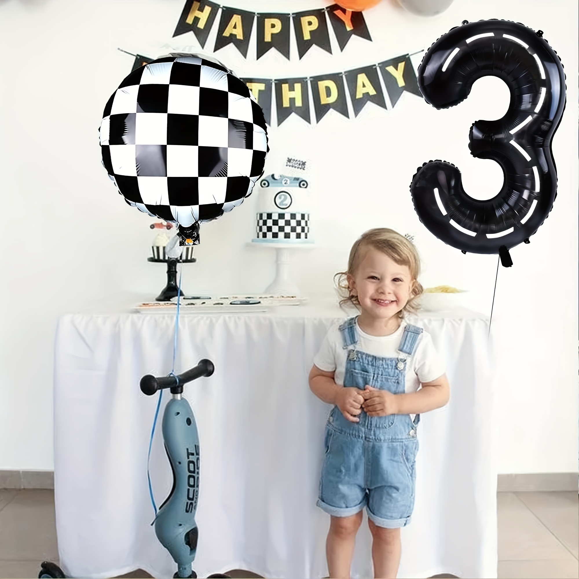 Cajas de globos de fiesta de cumpleaños de 2 años de edad, decoración de  dos letras con globos para niños, fiesta de segundo cumpleaños, sesión de
